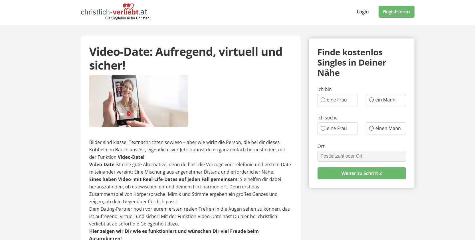 Funktionen & Matching-System Christlich-verliebt.at